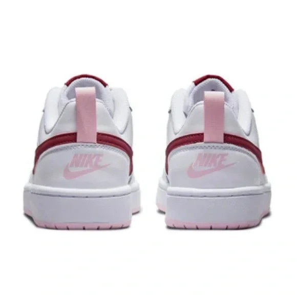 Nike Court Borough Low 2 NWOB "White Dark Beetroot " Sneakers size US 5.5Y - Picture 6 of 17
